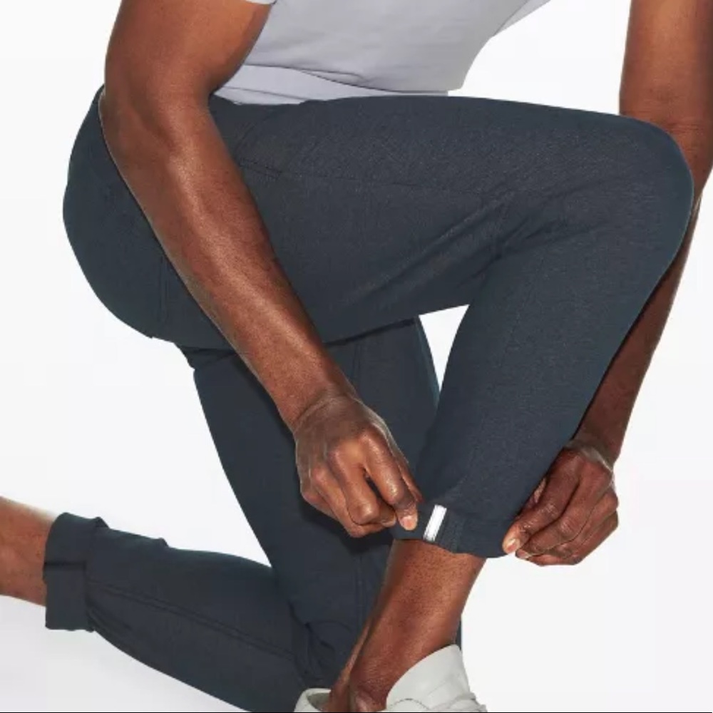 Lululemon Mens ABC Slim Pant Gray Blue Tech Canvas Size 32 32x32 Pants